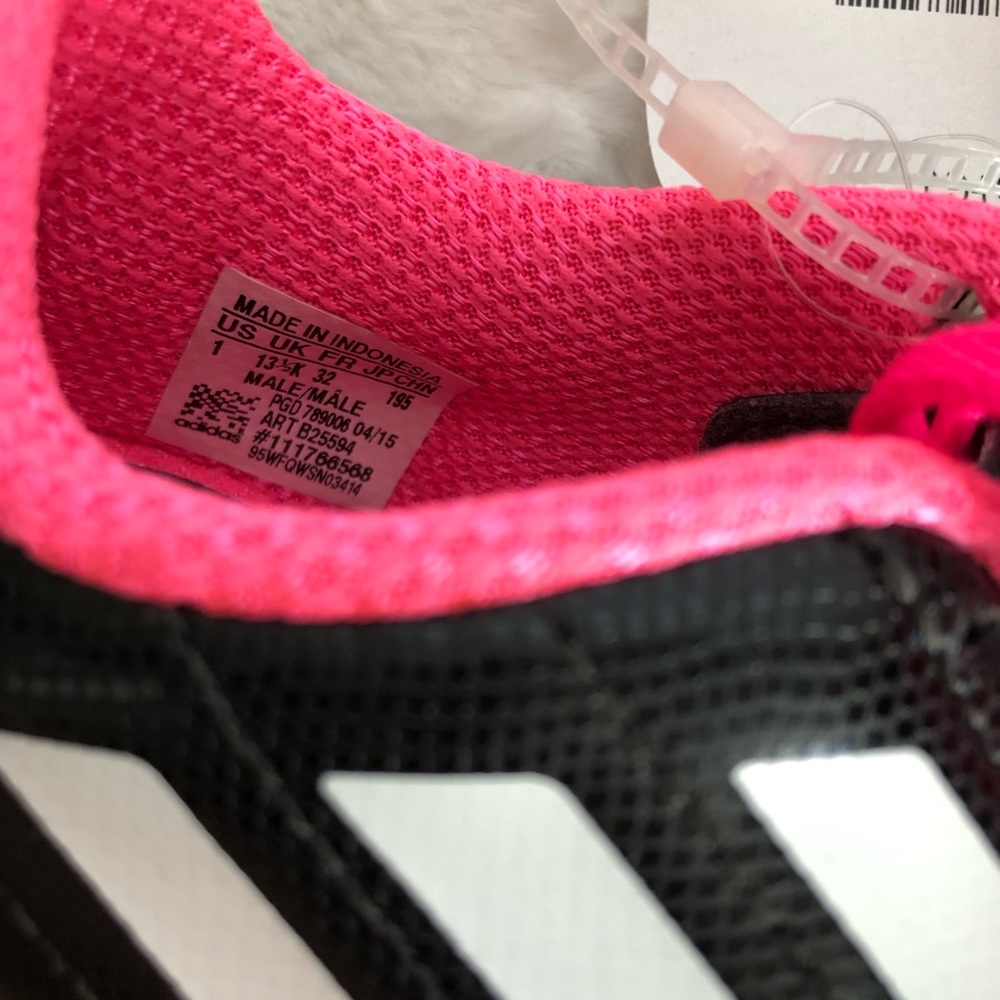Adidas Conquisto FG J Black / White / Pink - Soccer Cleats - Picture 5 of 6